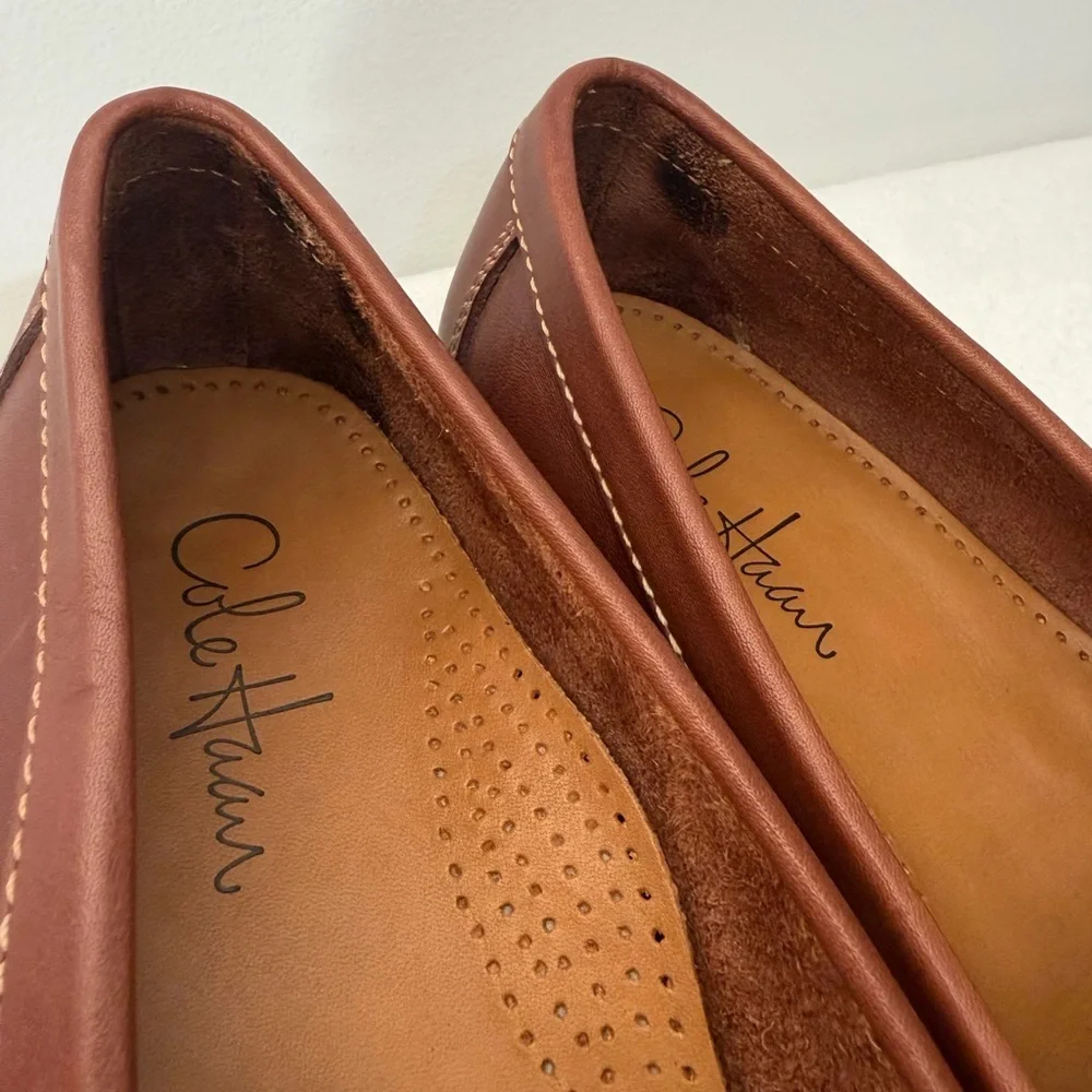 Cole Haan Size 10 Brown Leather Kiltie Tassel Loafers - Classic Preppy Loafer